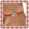 Martisor Bratara Inox Praf de Stele Pisica Argintie Mama Te Iubesc