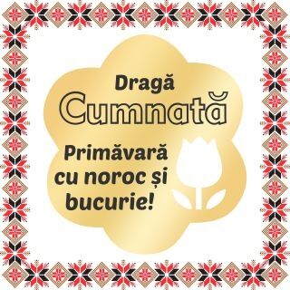 Martisor Brosa Inox Floare Aurie Urare Cumnata