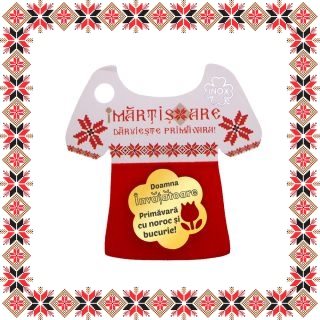 Martisor Brosa Inox Floare Aurie Urare Invatatoare