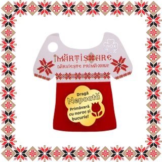 Martisor Brosa Inox Floare Aurie Urare Nepoata