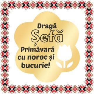 Martisor Brosa Inox Floare Aurie Urare Sefa