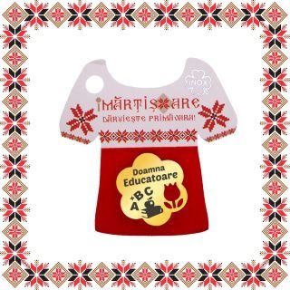 Martisor Brosa Inox Floare Aurie Doamna Educatoare