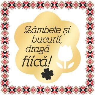 Martisor Brosa Inox Floare Aurie Mesaj Fiica