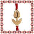 Martisor Bratara Inox Praf de Stele Lalea Aurie Initiala J