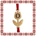 Martisor Bratara Inox Praf de Stele Lalea Aurie Initiala O