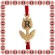 Martisor Bratara Inox Praf de Stele Lalea Aurie Initiala R