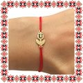 Martisor Bratara Inox Praf de Stele Lalea Aurie Initiala U