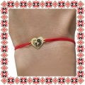 Martisor Bratara Inox Praf de Stele Inima Aurie Mama Bebe