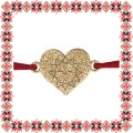 Martisor Bratara Inox Praf de Stele Inima Aurie Soare