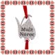 Martisor Bratara Inox Praf de Stele Ghiocel Argintiu Mult Noroc