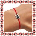 Martisor Bratara Inox Praf de Stele Ghiocel Argintiu Silueta Mama