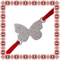 Martisor Bratara Inox Praf de Stele Fluture Argintiu