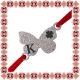 Martisor Bratara Inox Praf de Stele Fluture Argintiu Initiala K