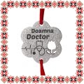 Martisor Bratara Inox Praf de Stele Floare Argintie Doamna Doctor