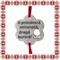 Martisor Bratara Inox Praf de Stele Floare Argintie Draga Bunica