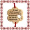 Martisor Bratara Inox Praf de Stele Floare Aurie Urare Mama