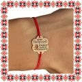 Martisor Bratara Inox Praf de Stele Floare Aurie Urare Verisoara