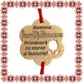 Martisor Bratara Inox Praf de Stele Floare Aurie Urare Invatatoare