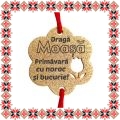 Martisor Bratara Inox Praf de Stele Floare Aurie Urare Moasa