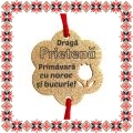 Martisor Bratara Inox Praf de Stele Floare Aurie Urare Prietena