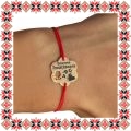 Martisor Bratara Inox Praf de Stele Floare Aurie Doamna Invatatoare