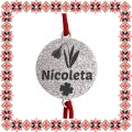 Martisor Bratara Inox Praf de Stele Banut Argintiu Nume Nicoleta