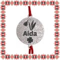 Martisor Bratara Inox Praf de Stele Banut Argintiu Nume Aida