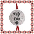 Martisor Bratara Inox Praf de Stele Argintiu Nume Eva