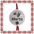 Martisor Bratara Inox Praf de Stele Banut Argintiu Nume Marta