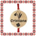 Martisor Bratara Inox Praf de Stele Banut Auriu Nume Cristiana