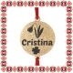 Martisor Bratara Inox Praf de Stele Banut Auriu Nume Cristina