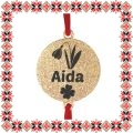 Martisor Bratara Inox Praf de Stele Banut Auriu Nume Aida