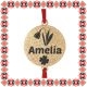 Martisor Bratara Inox Praf de Stele Banut Auriu Nume Amelia