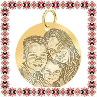 Martisor Personalizat Pandantiv Inox Banut Auriu Poza