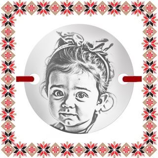 Martisor Personalizat Bratara Inox Banut Argintiu Poza