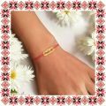Martisor Bratara Inox Placuta Aurie Priveste cerul