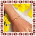 Martisor Bratara Inox Placuta Aurie Nume Melisa
