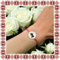 Martisor Bratara Inox Banut Pietre Ingeras Argintiu