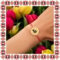 Bratara Inox Banut Pietre Muzica Corn Francez Auriu