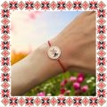 Martisor Bratara Inox Banut Pietre Buna Iubita Rose Gold