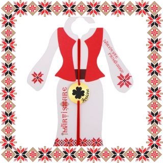 Martisor Bratara Inox Banut Auriu Trifoi Fericire