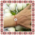 Martisor Bratara Inox Trifoi Argintiu Broasca Testoasa