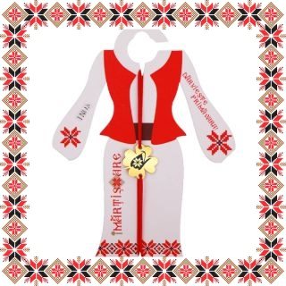 Martisor Bratara Inox Trifoi Auriu Ghiocel Motive Traditionale