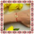 Martisor Bratara Inox Trifoi Auriu Carte Doamna Educatoare