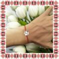 Martisor Bratara Inox Trifoi Argintiu Nume Cornelia