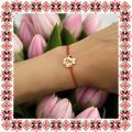 Martisor Bratara Inox Trifoi Rose Gold Nume Elisa