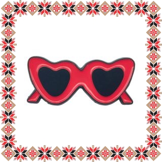 Martisor Brosa Ochelari Inimi