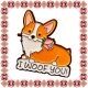 Martisor Brosa Caine Corgi I Woof You