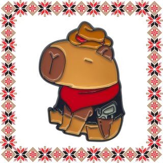 Martisor Brosa Capybara Cowboy