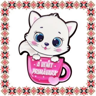 Martisor Brosa Pisicuta cu Vesti Bune